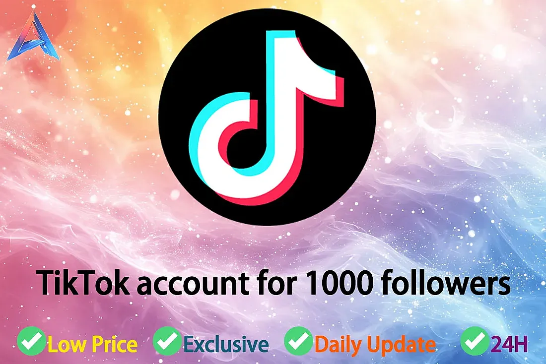 TikTok account for 1000 followers -about 1000 followers-Registered from different countries IP